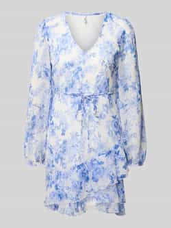 Only Getailleerde chiffon jurk met all-over motief model 'MIRIAM'