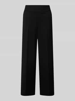 Opus Wide leg stoffen broek met persplooien model 'Misha city'