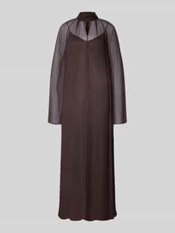 Staud Maxi-jurk van viscose met opstaande kraag model 'ESTHER'