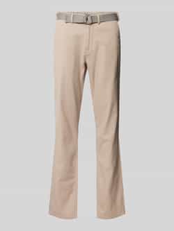 MCNEAL Regular fit broek met knoopsluiting en riem