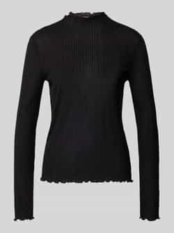 Opus Shirt met lange mouwen en opstaande kraag model 'Sivi'