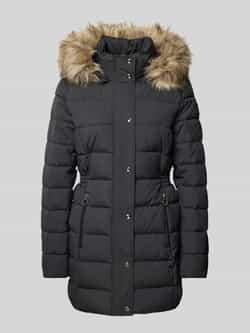 Only Shaped fit gewatteerde lange jas met imitatiebont model 'NEWLUNA'