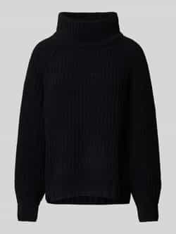 Monari Gebreide pullover met opstaande kraag model 'Chenille'