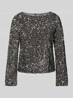 Vero Moda Loose fit shirt met lange mouwen en boothals en pailletten model 'BELLA'