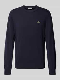 Lacoste Gebreide pullover met logopatch