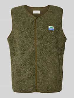 American vintage Bodywarmer van teddybont met labelpatch model 'HOKTOWN'