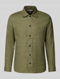 Matinique Slim fit overhemdjack met kentkraag model 'pelton'