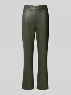 RAFFAELLO ROSSI Regular fit broek in leerlook in verkort model 'MACY'