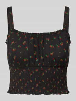 Review Korte top met smokdetails