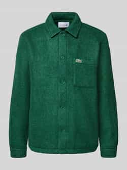 Lacoste Regular fit overhemdjack met wol