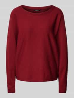 Comma Gebreide pullover van viscosemix met boothals