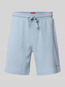 HUGO Regular fit sweatshorts met structuurmotief model 'Austin'