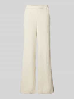 Jake*s Collection Flared stoffen broek met structuurmotief