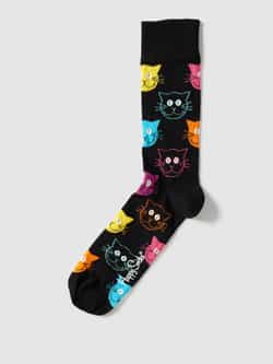 Happy Socks Sokken met all-over motief model 'Cat'