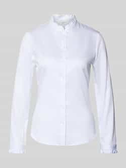 Eterna Slim fit overhemdblouse met opstaande kraag en ruches