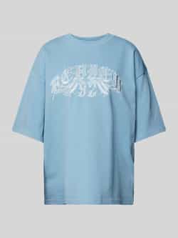 Review Oversized T-shirt met labelprint