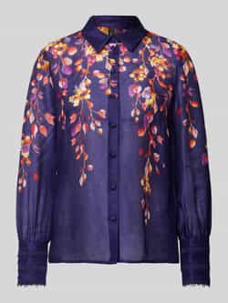 Marc Cain Linnen blouse met platte kraag