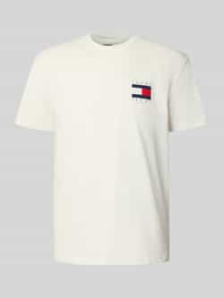TOMMY JEANS Heren Polo's & T-shirts Tjm Reg Flag Graph Bckorint T Ext Ecru