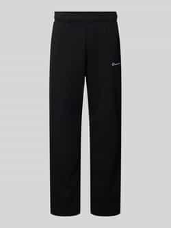 Champion Small Logo Open Hem Joggers Black- Heren Black