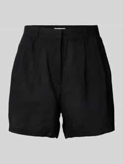 Gina Tricot Korte relaxed fit linnen broek met bandplooien