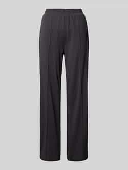 Fransa Wide leg stoffen broek met vaste persplooien model 'milo'