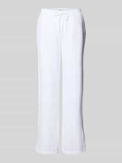 Christian Berg Woman Straight leg linnen broek met tunnelkoord