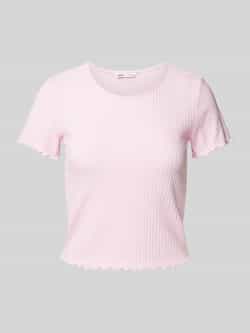 Only Shirt met ronde hals ONLEMMA S S SHORT TOP NOOS JRS