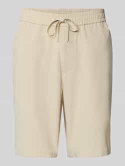 BOSS Green Korte regular fit broek met tunnelkoord