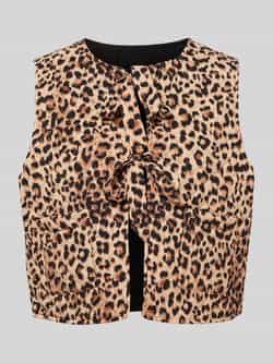 Pieces Regular fit gilet van puur viscose model 'SARIA'