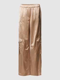 LUISA CERANO Wide leg stoffen broek in glanzend design