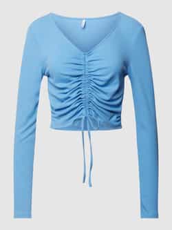 Only Shirt met lange mouwen en ribstructuur model 'SHIA'