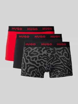 HUGO Boxershort met elastische band met logo in een set van 3 stuks