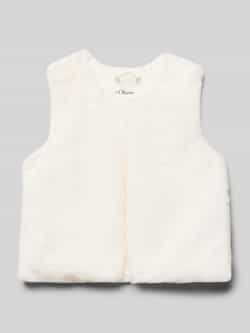 S.Oliver RED LABEL Regular fit gilet van imitatiebont met haakjessluiting