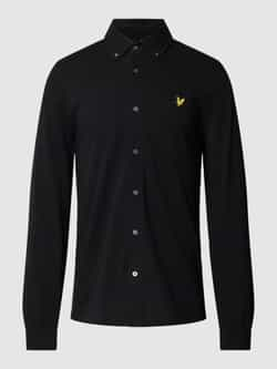 Lyle & Scott Slim fit vrijetijdsoverhemd met labelstitching