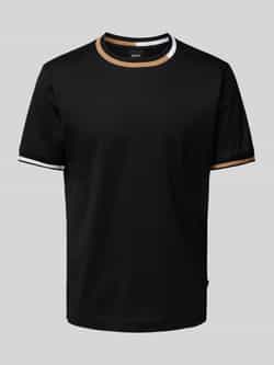 Boss T-shirt met labeltypische contraststrepen model 'Thompson'