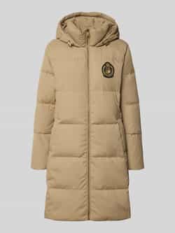 Lauren Ralph Lauren Gewatteerde lange jas met labelstitching