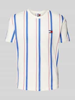Tommy Jeans Regular fit T-shirt van puur katoen met labelstitching