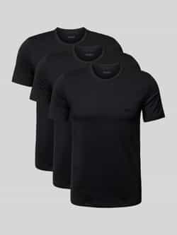 HUGO Regular fit T-shirt met labelprint in een set van 3 stuks