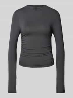 Gina Tricot Shirt met lange mouwen en plooien opzij
