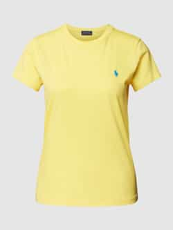 Polo Ralph Lauren Katoenen Jersey Crewneck T-shirt Yellow Dames