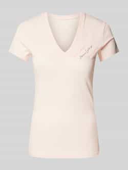 Armani Exchange T-shirt met label met siersteentjes
