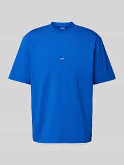 Hugo Blue T-shirt met labelbadge model 'Nieros'