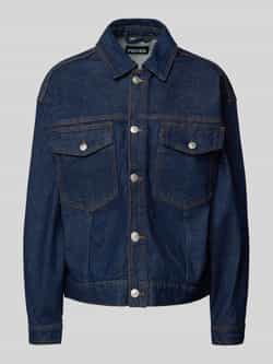 Pieces Comfort fit jeansjack van katoenmix model 'ELMA'