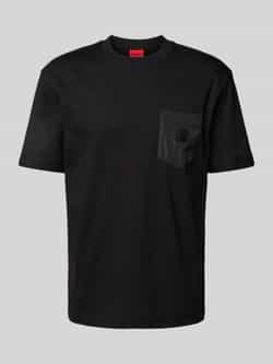 HUGO T-shirt met labelpatch
