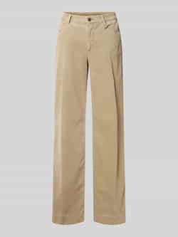 MAC Corduroy broek met wijde pijpen en steekzakken