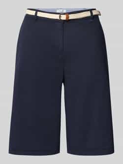 Christian Berg Woman Bermuda met riem en Franse steekzakken