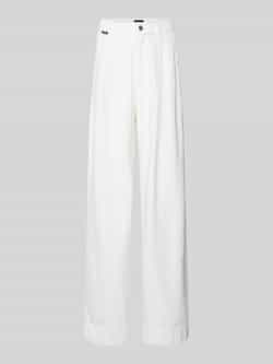 Boss Wide leg jeans met labeldetail model 'CENTRAL-PLEAT PALAZO'