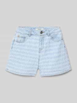 Garcia Korte jeans in destroyed-look met labeldetail