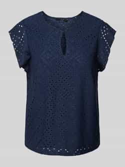 Vero Moda Regular fit T-shirt met broderie anglaise model 'TASSA'