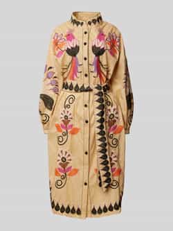 FARM RIO Midi-jurk met motiefstitchings model 'FLOWERBIRD'